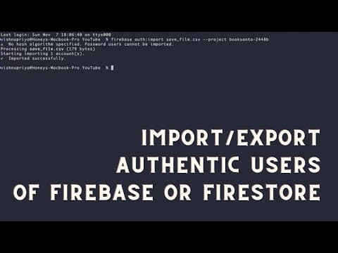 Import/Export Authenticated Users of Firebase or Firestore Project
